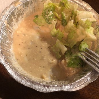 Old Mill Pizzeria - Chicken Caesar salad they put the dressing on before giving it to us, its literally drowning - Pizza Near Me - Sciota, Pennsylvania