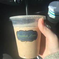 Gourmet Latté - Tall Coffee Frap, with English Toffee syrup (even though there's English Toffee Frap Powder, this is better) and an extra shot.