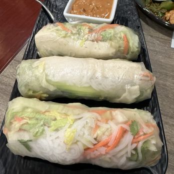 Bhan Thai Lao Kitchen - Tofu spring rolls.  Stuffed with bagged salad mix. - Thai Near Me - Vacaville, California