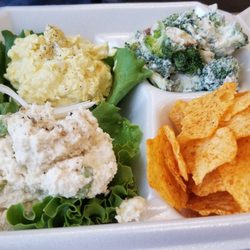 A Steller Kitchen - The Duo- with chicken and egg salad and broccoli salad.