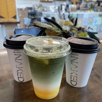 Naked Coffee - Curtis Park - two cups of green tea - Coffee Roasteries Near Me - Sacramento, California Naked Coffee - Curtis Park - two cups of green tea - Coffee Roasteries Near Me - Sacramento, California