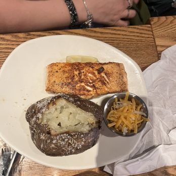 Outback Steakhouse - Toowoomba Salmon with baked potato - Steakhouses Near Me - Springfield, New Jersey