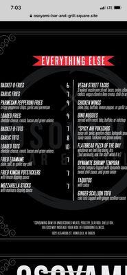 Menu photo 3 Osoyami Bar And Grill Honolulu, HI Menu photo 3 Osoyami Bar And Grill Honolulu, HI