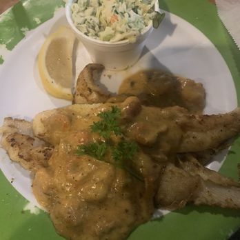 Fish River Grill 2 - Whitefish with Crawfish Sauce - Seafood Near Me - Foley, Alabama Fish River Grill 2 - Whitefish with Crawfish Sauce - Seafood Near Me - Foley, Alabama