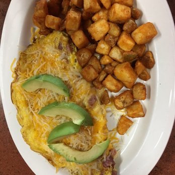 Ely's Restaurant - Ham and avocado omelette and home fries. - Breakfast & Brunch Near Me - Las Vegas, Nevada