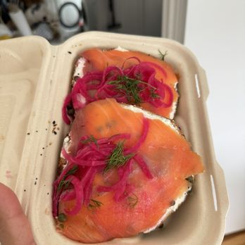 Batches Bakehouse - classic lox with pickled onions instead of regular - Bakeries Near Me - San Francisco, California Batches Bakehouse - classic lox with pickled onions instead of regular - Bakeries Near Me - San Francisco, California