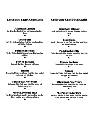 Menu photo 3 Bar-K Colorado Springs, CO Menu photo 3 Bar-K Colorado Springs, CO