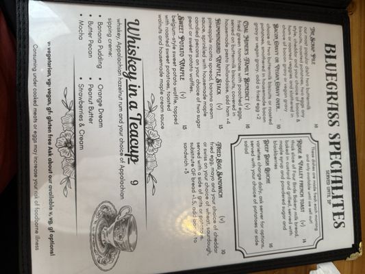 Menu photo 8 Bird's Nest Cafe Nashville, IN