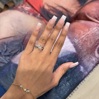 Helen Nail's & Spa - Acrylic medium french glitter set - Nail Technicians Near Me - Jersey City, New Jersey Helen Nail's & Spa - Acrylic medium french glitter set - Nail Technicians Near Me - Jersey City, New Jersey