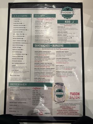 Menu photo 3 Phoebe's Diner Austin, TX