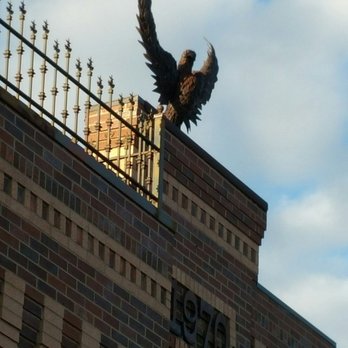 Hickory Park Restaurant Co. - The sentinel eagle atop the entry way - American Near Me - Ames, Iowa