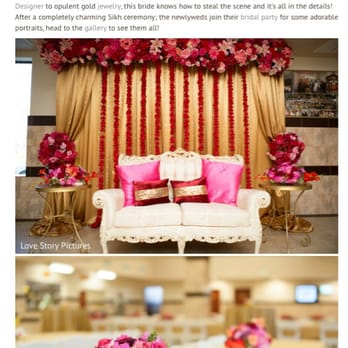 Anais Event Planning & Design - Our Wedding Day backdrop. Not to mention that our wedding was featured in Maharani Weddings :) - Party & Event Planning Near Me