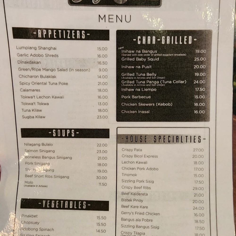 Gerry's Grill - Filipino Near Me - Houston, Texas