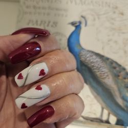 My Valentine nails.