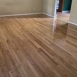 Refinished hardwood floor. Refinished hardwood floor.