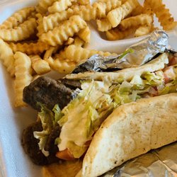 Ring of Fire Grill - Gyro platter with fries  Lots of tasty gyro meat and tzaziki. It hits the spot!