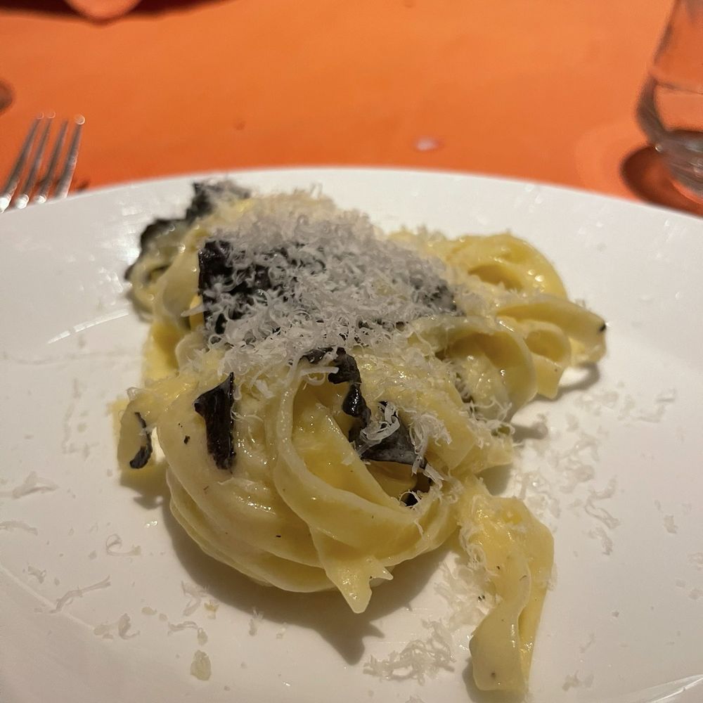 Sinatra - Special fettuccine appetizer with freshly shaved black truffle (this is one of two portions) - Italian Near Me - Las Vegas, Nevada Sinatra - Special fettuccine appetizer with freshly shaved black truffle (this is one of two portions) - Italian Near Me - Las Vegas, Nevada