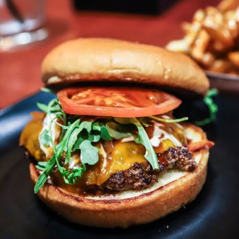 Kenji Burger - Kenji Burger -
Teriyaki, ponzu aioli, caramelized onions, Cheddar cheese, tomato and arugula. We use 100% Kauai grass-fed beef. - Burgers Near Me - Lihue, Hawaii Kenji Burger - Kenji Burger -
Teriyaki, ponzu aioli, caramelized onions, Cheddar cheese, tomato and arugula. We use 100% Kauai grass-fed beef. - Burgers Near Me - Lihue, Hawaii
