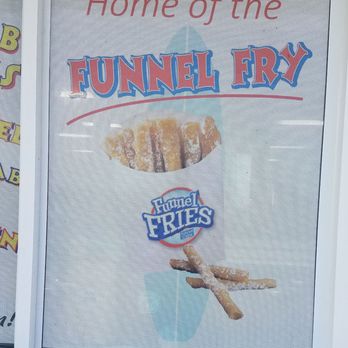 Shore Break - a window with a sign for funnel fry - Donuts Near Me - Ocean View, Delaware Shore Break - a window with a sign for funnel fry - Donuts Near Me - Ocean View, Delaware