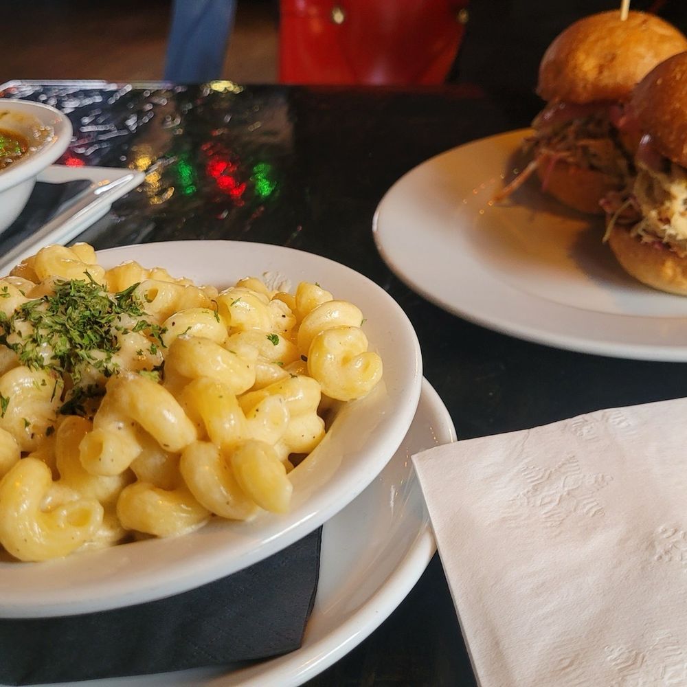 Tiny Bubble Room - Mini Mac, pork sliders, & gumbo w/ sweet corn bread. - Cocktail Bars Near Me - Portland, Oregon Tiny Bubble Room - Mini Mac, pork sliders, & gumbo w/ sweet corn bread. - Cocktail Bars Near Me - Portland, Oregon