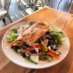 Greek Salad with Salmon