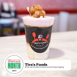 Tira's Foods - Check in on their business page to claim $5 offer (taxes not included). Valid May 1-31, 2023. Learn more at www.yelpcova.com.