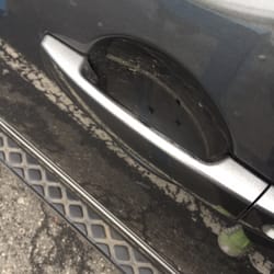 Kings One Stop Super Center - The dirty door handles AFTER the car wash.