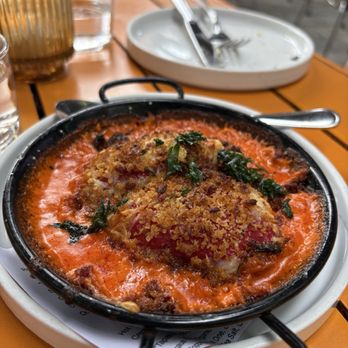 Bravas Bar de Tapas - Dungeness Crab Stuffed Piquillo Peppers, Idiazábal Cream, Jamón Migas - Spanish Near Me - Healdsburg, California