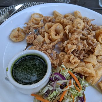 John Ash - perfectly cooked fried calamari with a unique thai basil dipping sauce - American Near Me - Santa Rosa, California John Ash - perfectly cooked fried calamari with a unique thai basil dipping sauce - American Near Me - Santa Rosa, California