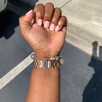 Ziba - Acrylic overlay with simple design. - Hair Salons Near Me - Charlotte, North Carolina Ziba - Acrylic overlay with simple design. - Hair Salons Near Me - Charlotte, North Carolina