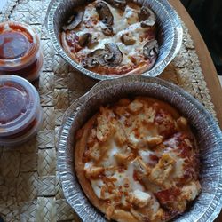 Pizza Hut - My personalized pizza to go! Delicious! I ordered the mushroom and chicken!