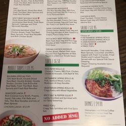 Vietnamese Mint - Menu
