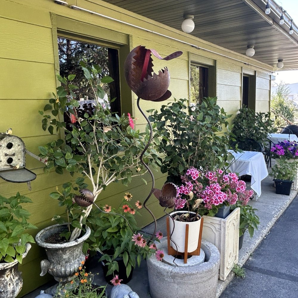 The Med - Outside the entrance, love the metal Venus flytrap - Greek Near Me - Salt Lake City, Utah