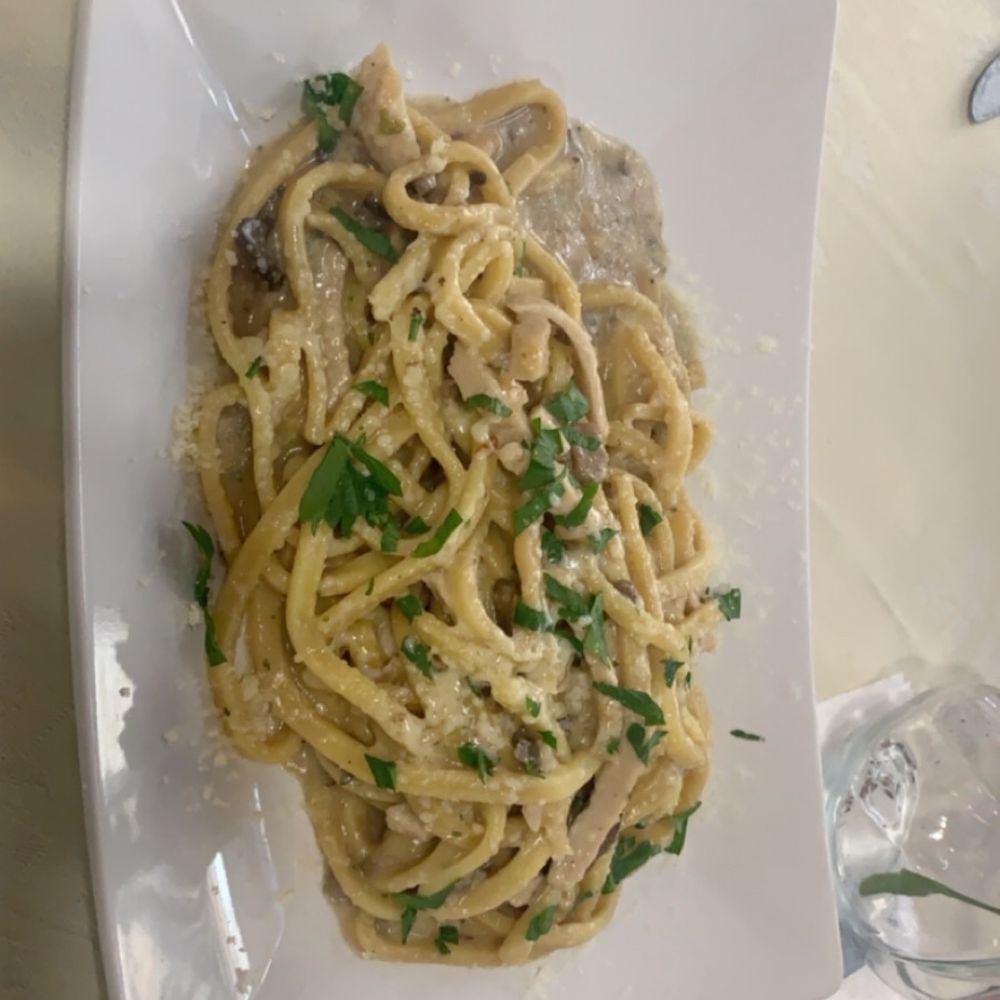 Art Caffè Cavour - Fettuccini with mushrooms + chicken - Cafes Near Me - Rome, RM