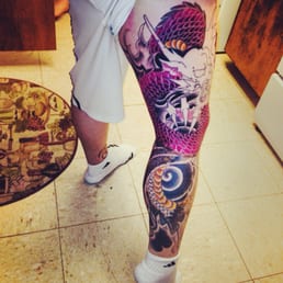 Tattoo by Lou. Freehand, one of a kind leg sleeve. Love this guys. Wouldn't get tattoo anywhere else! Tattoo by Lou. Freehand, one of a kind leg sleeve. Love this guys. Wouldn't get tattoo anywhere else!