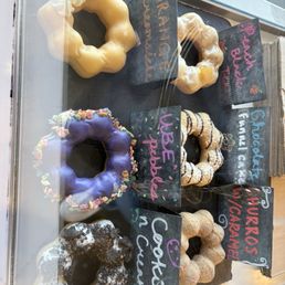 Nice selection of mochi donuts available! Nice selection of mochi donuts available!