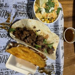 Tacos and street corn