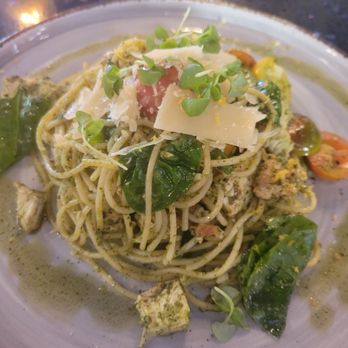 Uncorked On State - Pesto Pasta with Chicken - Wine Bars Near Me - Redlands, California Uncorked On State - Pesto Pasta with Chicken - Wine Bars Near Me - Redlands, California