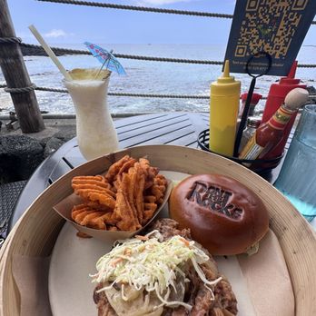 On The Rocks - Guava Bbq Ka' Lua Pork Sandwich - Bars Near Me - Kailua-Kona, Hawaii On The Rocks - Guava Bbq Ka' Lua Pork Sandwich - Bars Near Me - Kailua-Kona, Hawaii