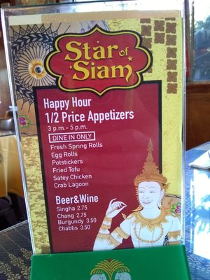 Menu photo 4 Star of Siam Soquel, CA