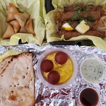 Kebabish - 5 Piece Beef Samosa 4 Piece Beef Seekh Kebab Tandoori Naan Gulab Jamun - Pakistani Near Me - San Diego, California Kebabish - 5 Piece Beef Samosa 4 Piece Beef Seekh Kebab Tandoori Naan Gulab Jamun - Pakistani Near Me - San Diego, California
