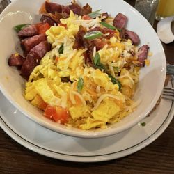 Ricky's All Day Grill - Meat breakfast bowl (?). It was delicious! My S/O had the eggs Benedict. Food and service was awesome.