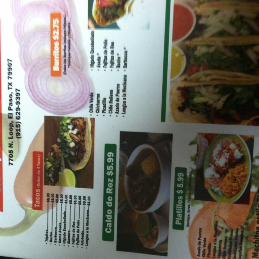Tamaulipas Tacos - El menu - Tacos Near Me - El Paso, Texas Tamaulipas Tacos - El menu - Tacos Near Me - El Paso, Texas