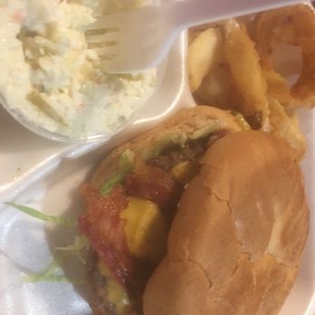 The Clock On Cedar Lane - Bacon cheeseburger deluxe plate - New American Near Me - Greenville, South Carolina The Clock On Cedar Lane - Bacon cheeseburger deluxe plate - New American Near Me - Greenville, South Carolina