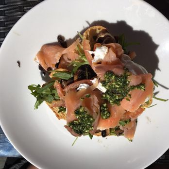 Trivium - Sautéed mushrooms with poached eggs and pesto (the salmon was an add on) - Bars Near Me - Gerringong, NSW Trivium - Sautéed mushrooms with poached eggs and pesto (the salmon was an add on) - Bars Near Me - Gerringong, NSW