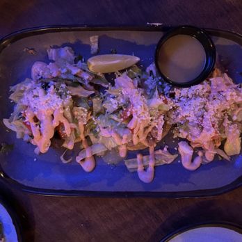 Luchador Bar +Kitchen - sopesitos: masa baskets with chicken, asada, carnitas, queso fresco, crema, pico de gallo + cilantro = $12 - Mexican Near Me - Pomona, California Luchador Bar +Kitchen - sopesitos: masa baskets with chicken, asada, carnitas, queso fresco, crema, pico de gallo + cilantro = $12 - Mexican Near Me - Pomona, California