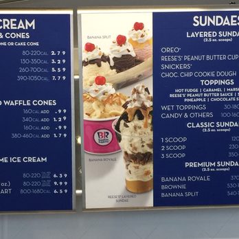 Baskin-Robbins - Ice cream and sundae menu - Ice Cream & Frozen Yogurt Near Me - Concord, California Baskin-Robbins - Ice cream and sundae menu - Ice Cream & Frozen Yogurt Near Me - Concord, California
