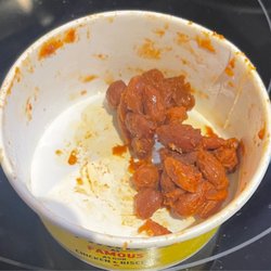 Bojangles - Dried up Cajun pintos. No juices.