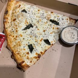 White slice with garlic and herb crust White slice with garlic and herb crust