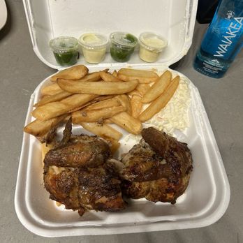 El Pollo Rico - 1/2 White, fries, slaw - Latin American Near Me - Arlington, Virginia